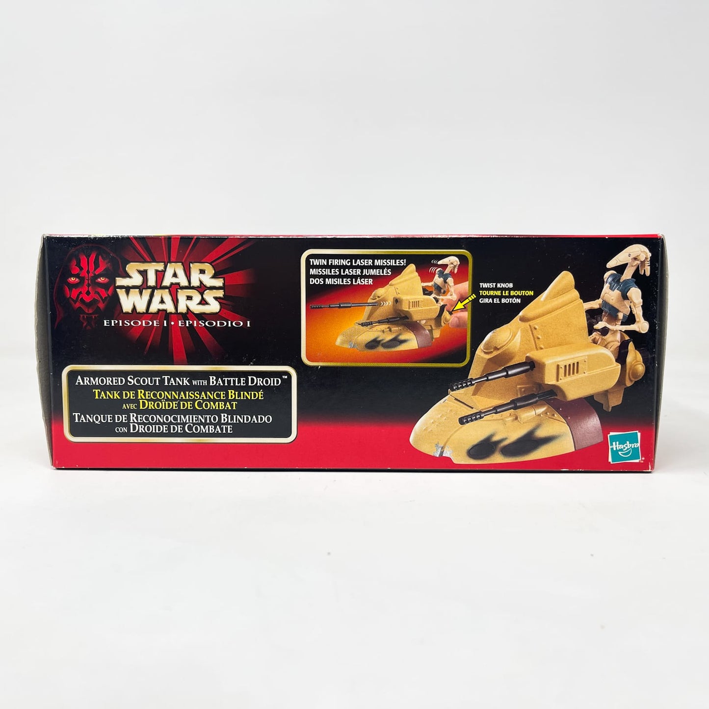 Vintage Hasbro Star Wars Mid MOC Armored Scout Tank with Battle Droid - Hasbro The Phantom Menace (1999)