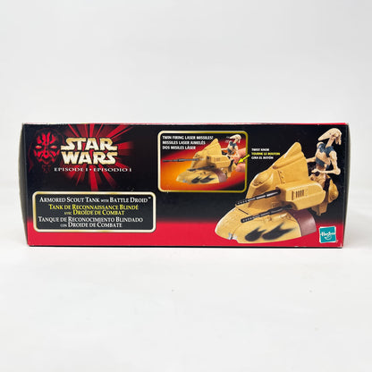 Vintage Hasbro Star Wars Mid MOC Armored Scout Tank with Battle Droid - Hasbro The Phantom Menace (1999)