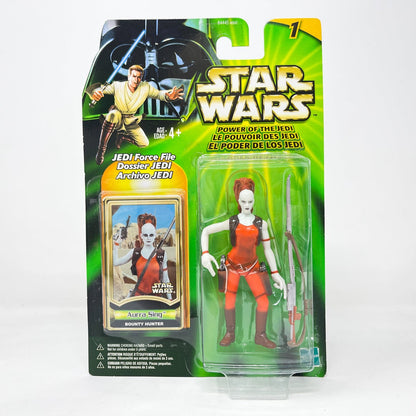Vintage Hasbro Star Wars Mid MOC Aurra Sing (Bounty Hunter) - Hasbro Power of the Jedi POTJ (2001)