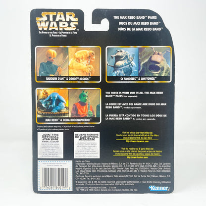 Vintage Hasbro Star Wars Mid MOC Barquin D'An & Droopy McCool (Max Rebo Band Pairs) - Kenner 1998 Power of the Force (POTF2) Star Wars Action Figure Set