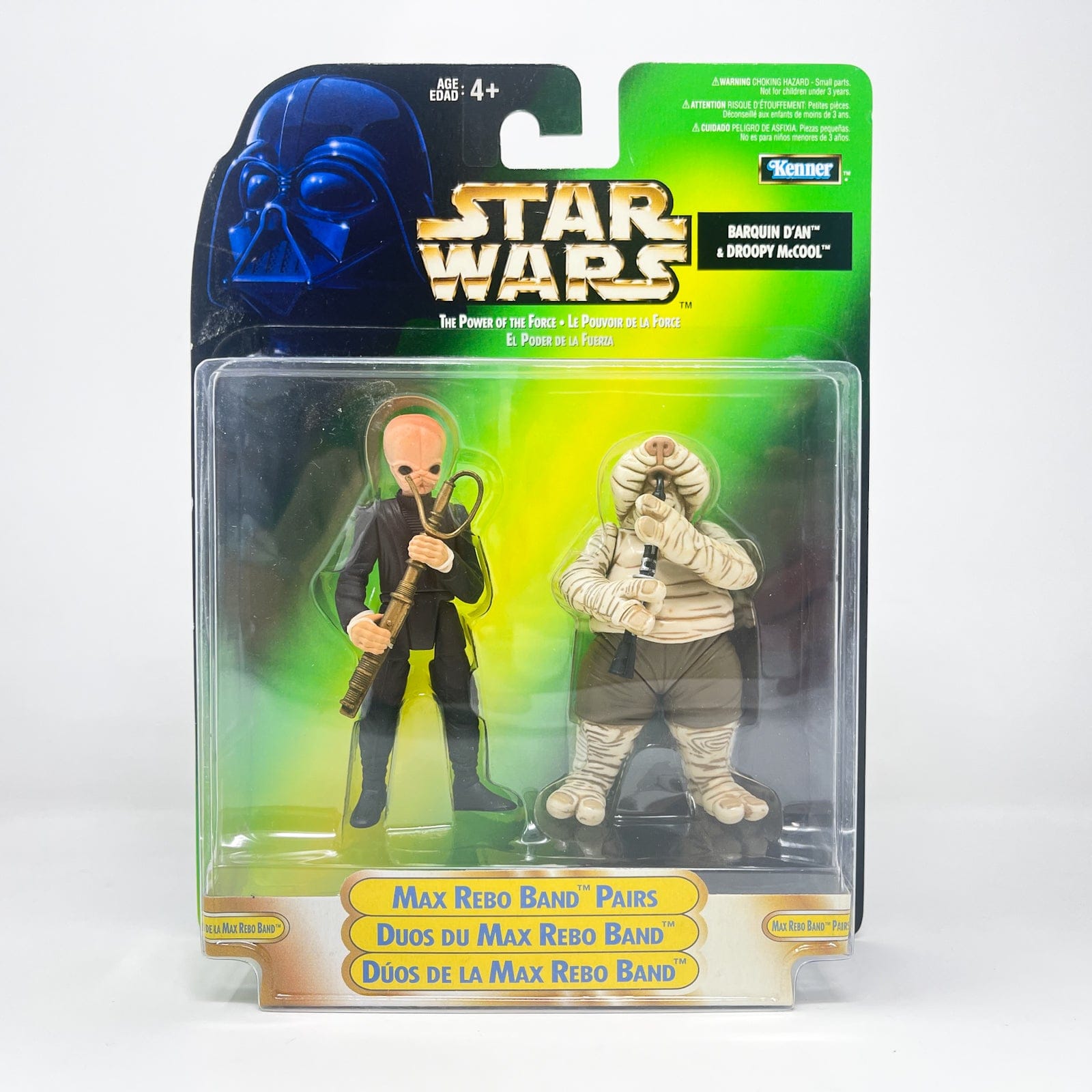Vintage Hasbro Star Wars Mid MOC Barquin D'An & Droopy McCool (Max Rebo Band Pairs) - Kenner 1998 Power of the Force (POTF2) Star Wars Action Figure Set