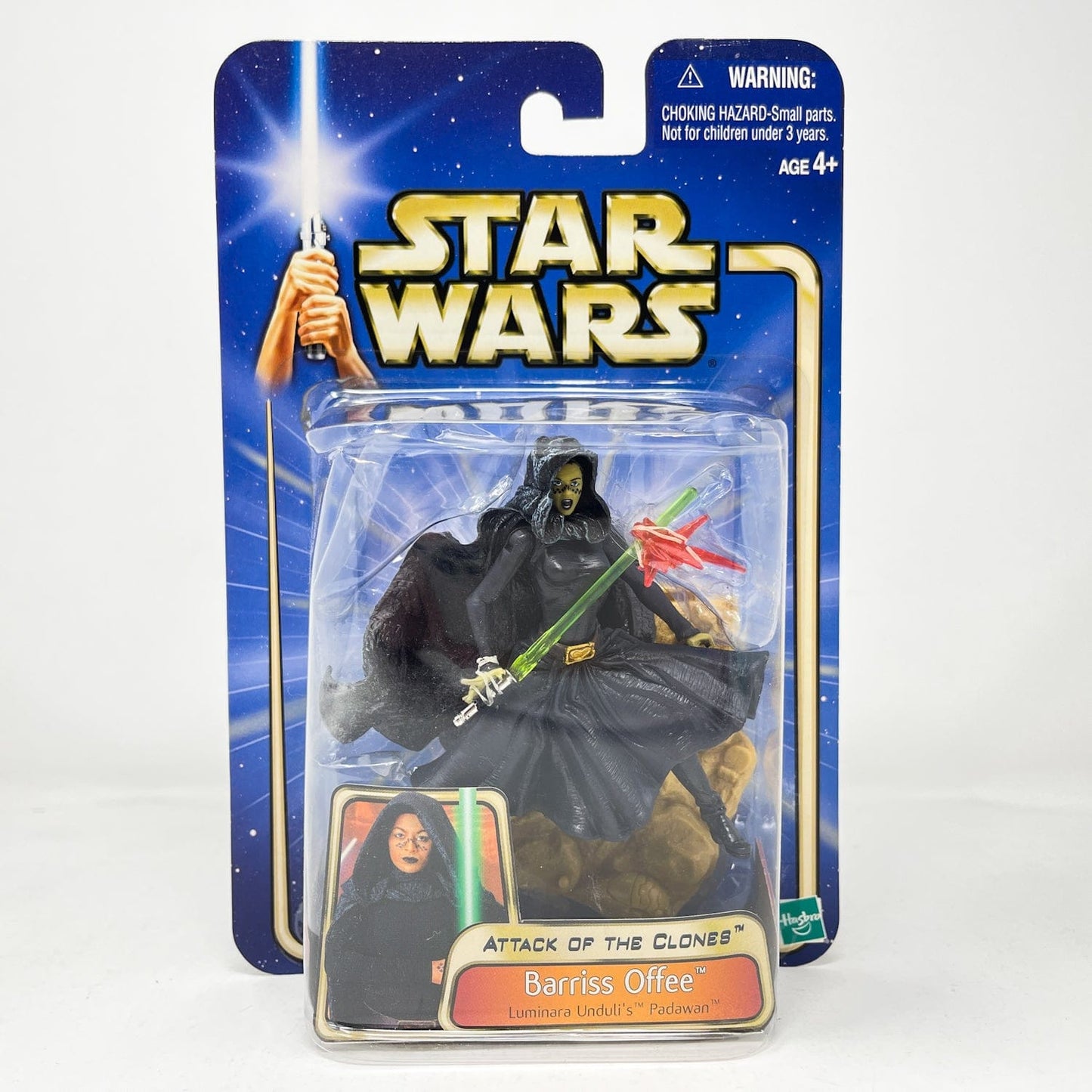 Vintage Hasbro Star Wars Mid MOC Barris Offee (Luminara Unduli's Padawan) #03-12 - Hasbro SAGA Series 3.75"