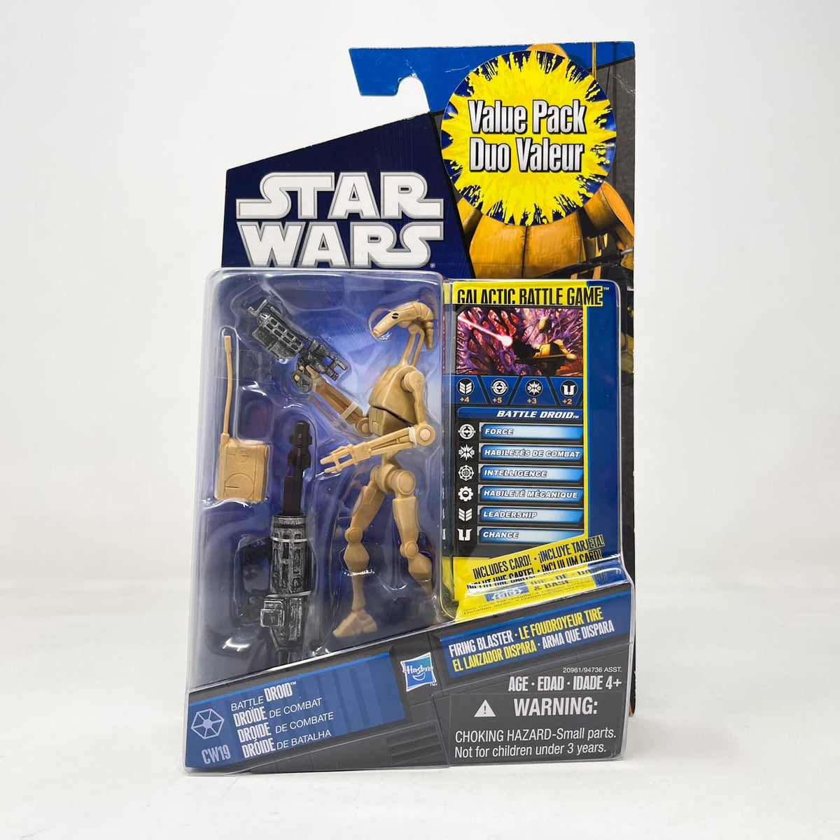 Vintage Hasbro Star Wars Mid MOC Battle Droid  CW19 - Hasbro The Clone Wars (2010)
