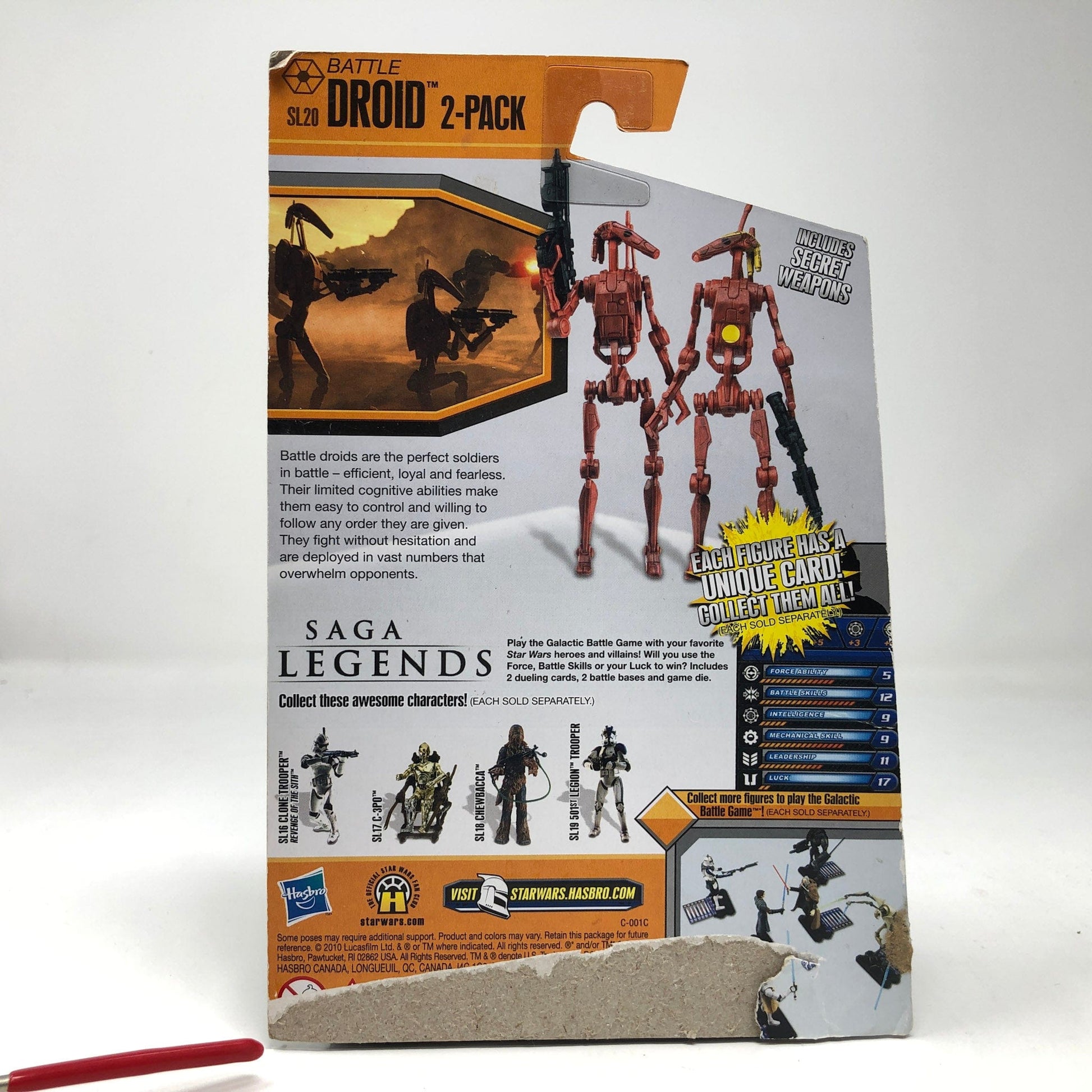 Vintage Hasbro Star Wars Mid MOC Battle Droids (v2) SL20 - Hasbro Saga Legends 2010 Star Wars Action Figure 2-Pack