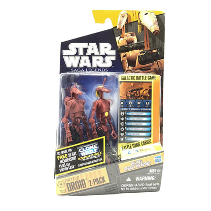 Vintage Hasbro Star Wars Mid MOC Battle Droids (v2) SL20 - Hasbro Saga Legends 2010 Star Wars Action Figure 2-Pack