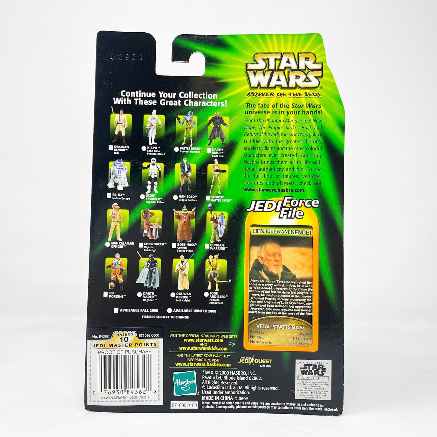 Vintage Hasbro Star Wars Mid MOC Ben (Obi-Wan) Kenobi - Hasbro Power of the Jedi POTJ (2000)