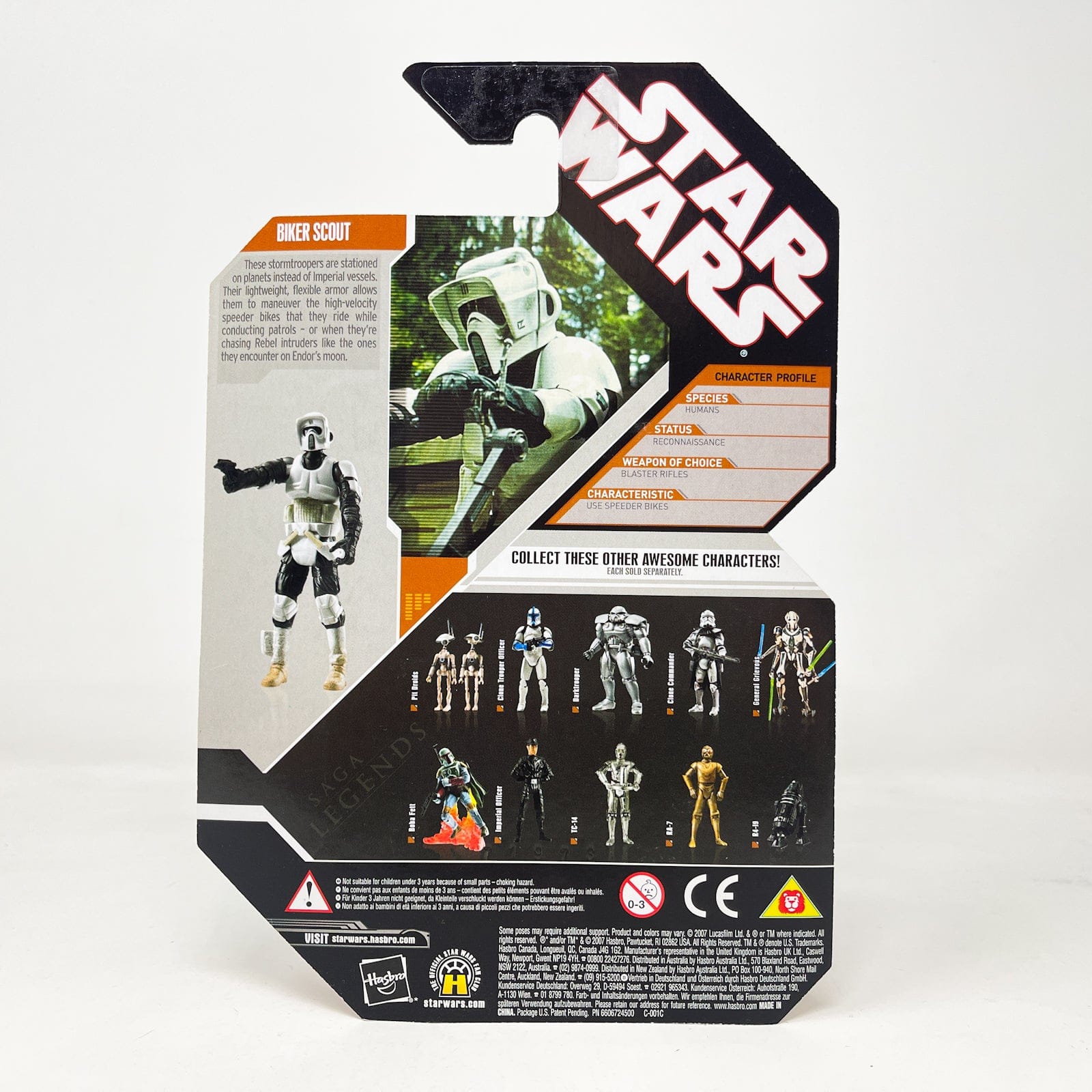 Vintage Hasbro Star Wars Mid MOC Biker Scout - Hasbro 30th Anniversary Collection 3.75"