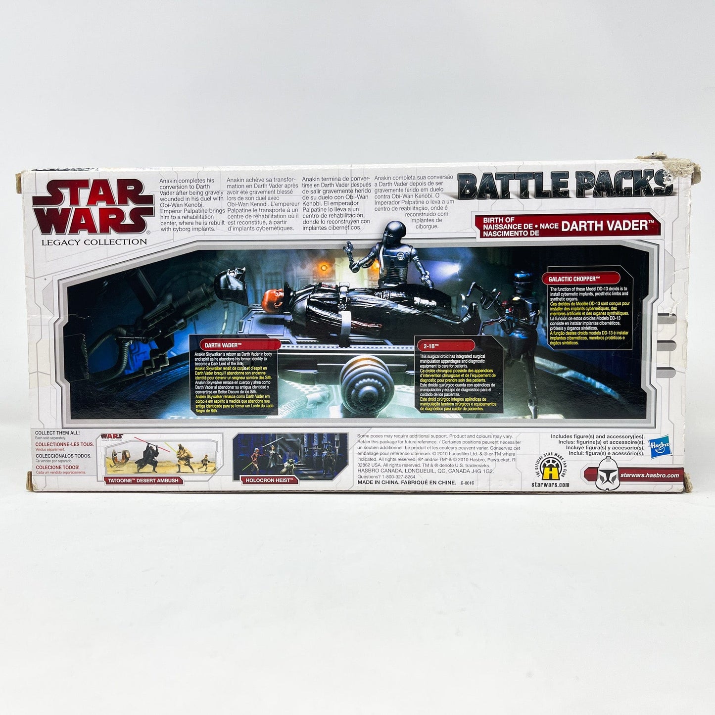 Vintage Hasbro Star Wars Mid MOC Birth of Darth Vader Battle Pack - Legacy Collection - MISB