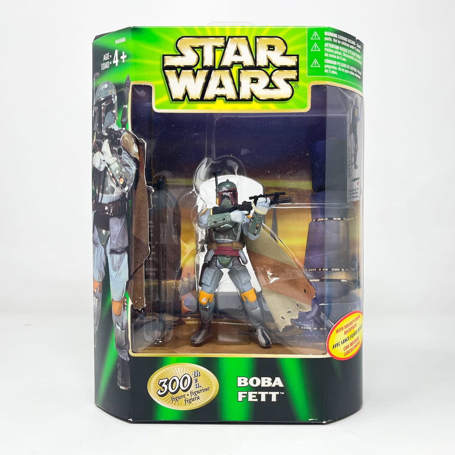 Vintage Hasbro Star Wars Mid MOC Boba Fett (300th Figure Special Edition) - Hasbro Power of the Jedi POTJ (2000)