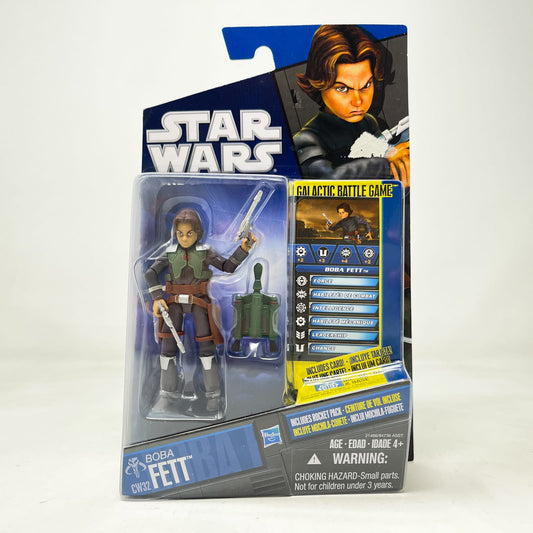 Vintage Hasbro Star Wars Mid MOC Boba Fett CW32- Hasbro The Clone Wars (2010)