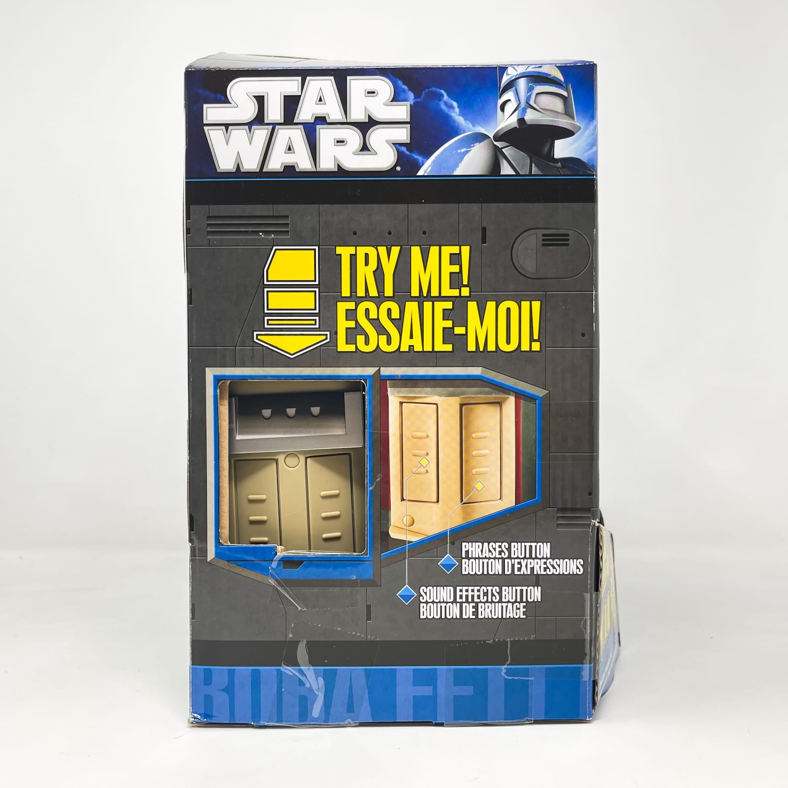 Vintage Hasbro Star Wars Mid MOC Boba Fett Electronic Helmet - Hasbro Clone Wars (2010)