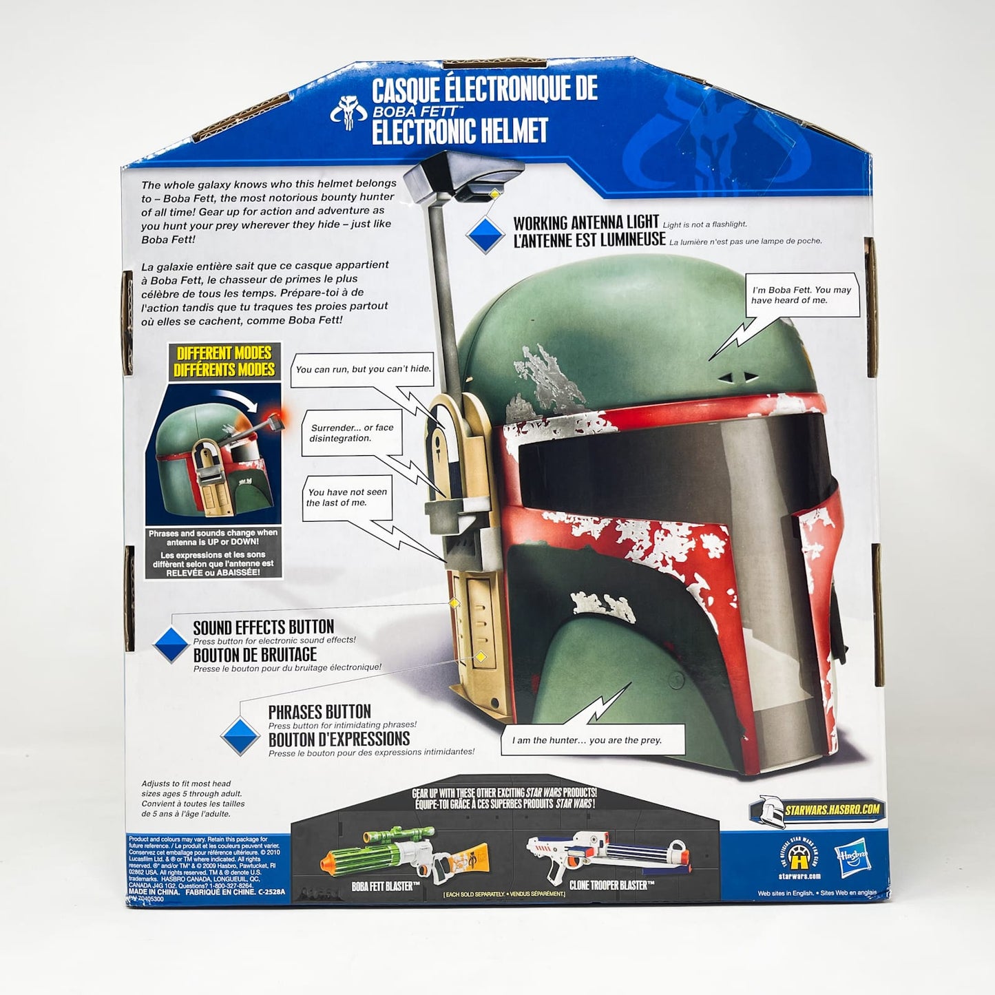 Vintage Hasbro Star Wars Mid MOC Boba Fett Electronic Helmet - Hasbro Clone Wars (2010)