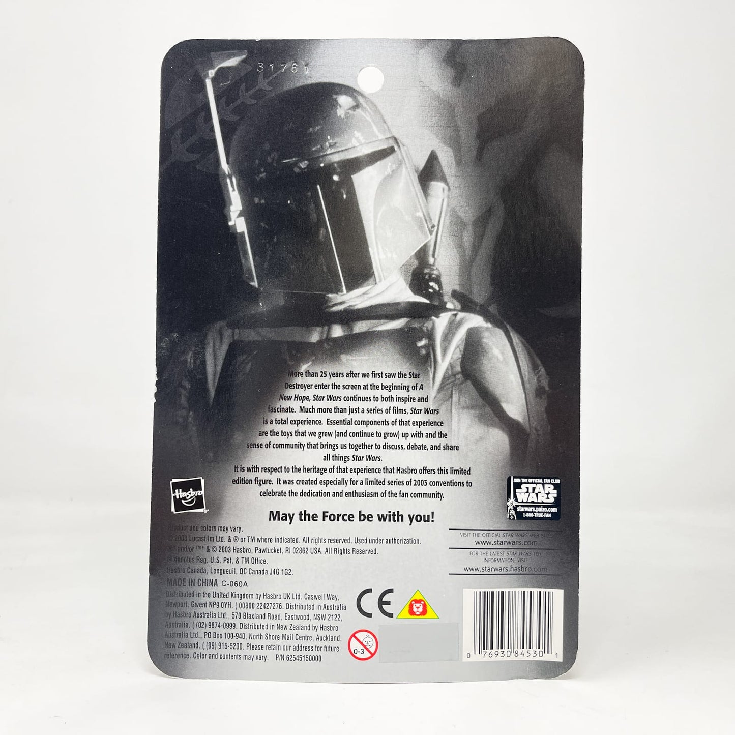 Vintage Hasbro Star Wars Mid MOC Boba Fett (Silver) Convention Exclusive - Hasbro SAGA Series (2003)
