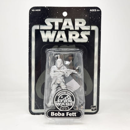 Vintage Hasbro Star Wars Mid MOC Boba Fett (Silver) Convention Exclusive - Hasbro SAGA Series (2003)