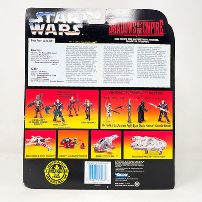 Vintage Hasbro Star Wars Mid MOC Boba Fett vs. IG-88 - Shadows of The Empire - Hasbro 1996 POTF2 Darkhorse Comic Action Figure 2-Pack