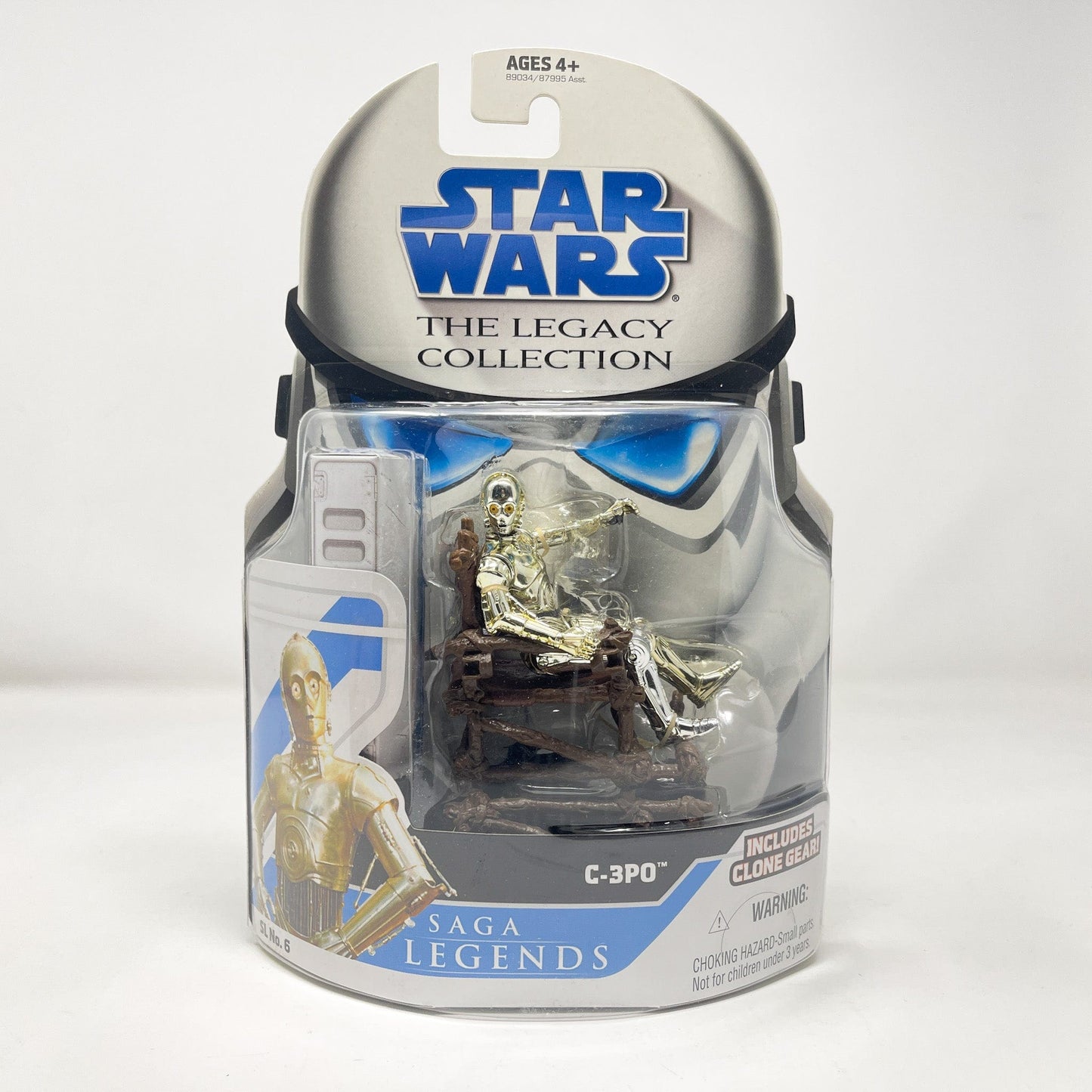 Vintage Hasbro Star Wars Mid MOC C-3PO in Ewok Chair (SL6) - Hasbro 2008 Legacy Collection Saga Legends Star Wars Action Figure