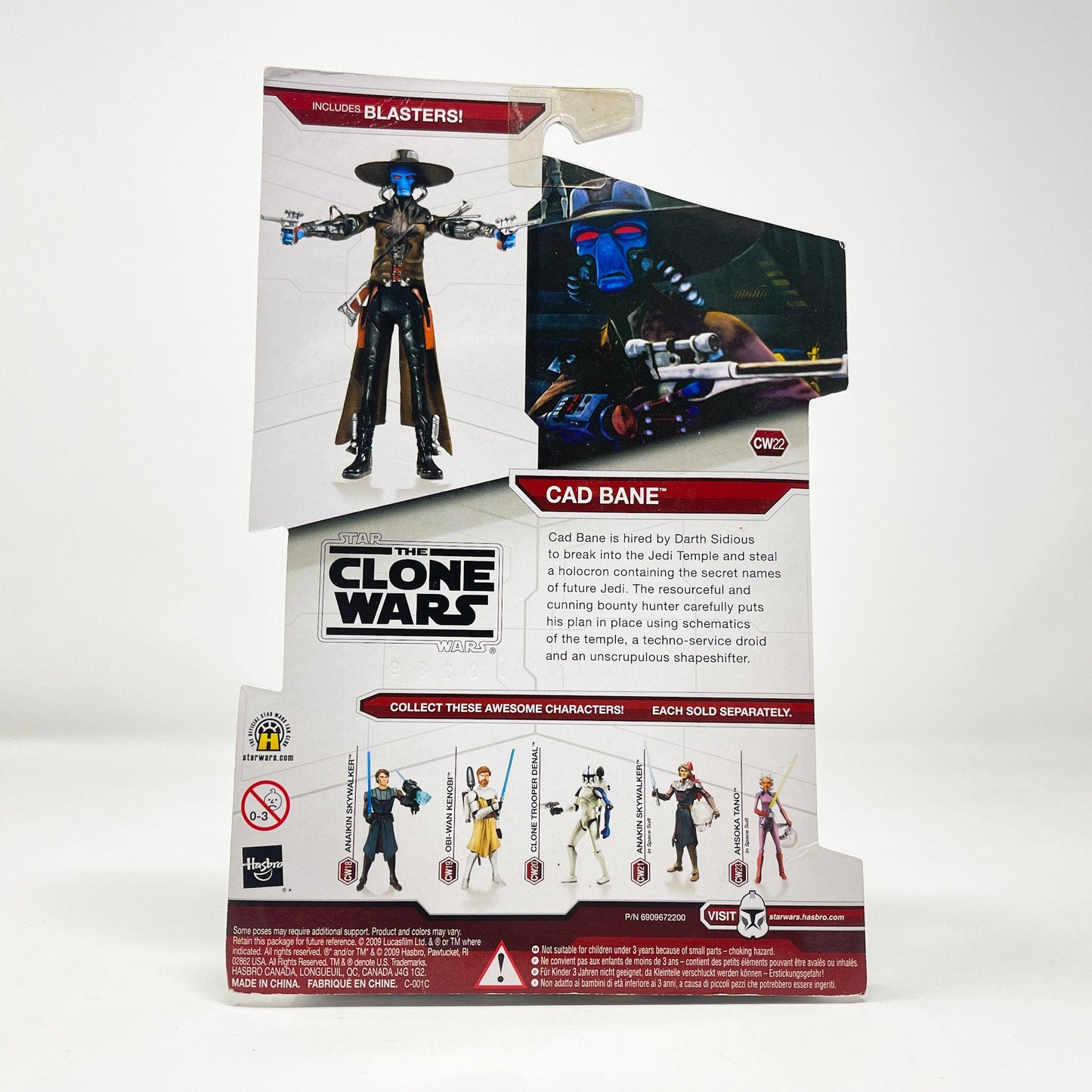 Vintage Hasbro Star Wars Mid MOC Cad Bane (CW22) - Hasbro The Clone Wars 2009 3.75" Action Figure