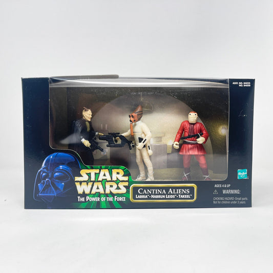 Vintage Hasbro Star Wars Mid MOC Cantina Aliens - Kenner 1998 Power of the Force (POTF2) Star Wars Action Figure Set