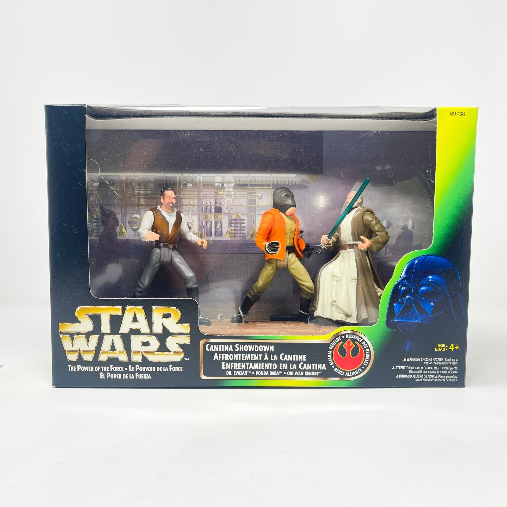 Vintage Hasbro Star Wars Mid MOC Cantina Showdown - Kenner 1998 Power of the Force (POTF2) Star Wars Action Figure Set (Copy)