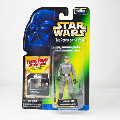 Vintage Hasbro Star Wars Mid MOC Captain Piett (with Blaster Rifle and Pistol — Error Card)  – Hasbro Star Wars Power of the Force (1998)