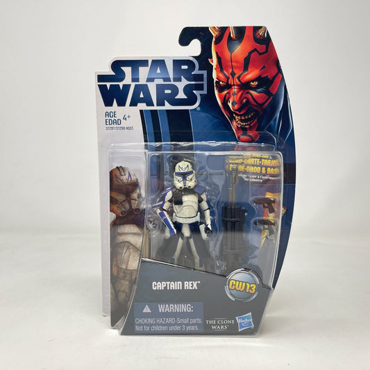 Vintage Hasbro Star Wars Mid MOC Captain Rex CW13 – Hasbro Clone Wars 3.75” (2010)