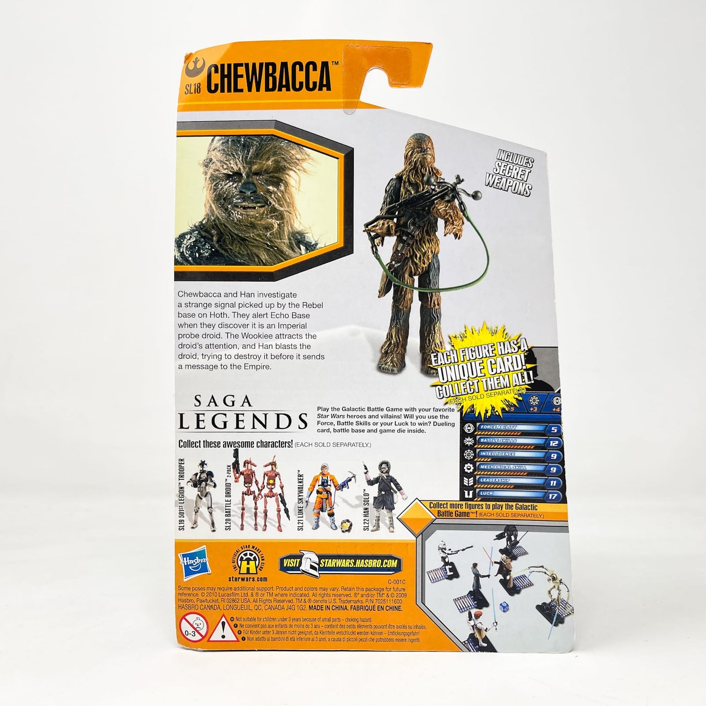Vintage Hasbro Star Wars Mid MOC Chewbacca SL18 - Hasbro Legacy Collection 3.75" (2010)