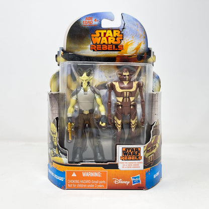Vintage Hasbro Star Wars Mid MOC Cikatro Vizago & IG-RM MS09 - Hasbro 2015 Rebels Mission Series 2-Pack