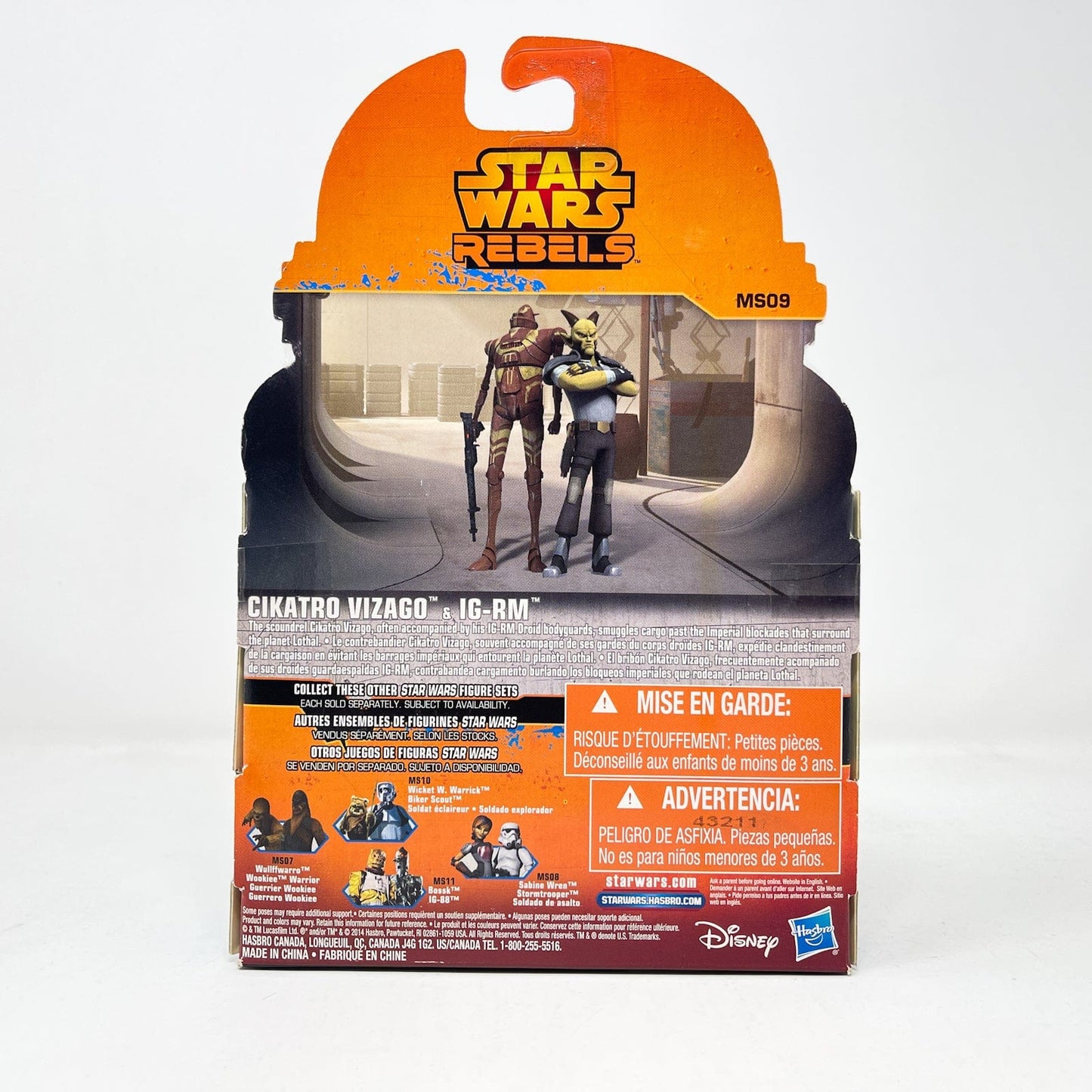Vintage Hasbro Star Wars Mid MOC Cikatro Vizago & IG-RM MS09 - Hasbro 2015 Rebels Mission Series 2-Pack