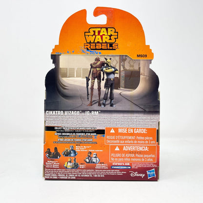 Vintage Hasbro Star Wars Mid MOC Cikatro Vizago & IG-RM MS09 - Hasbro 2015 Rebels Mission Series 2-Pack