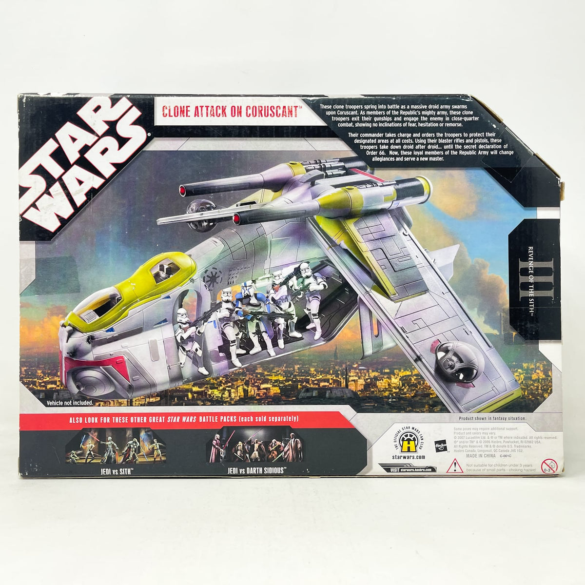 Vintage Hasbro Star Wars Mid MOC Clone Attack on Coruscant Battle Pack - Hasbro 30th Anniversary Collection 3.75"