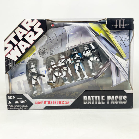 Vintage Hasbro Star Wars Mid MOC Clone Attack on Coruscant Battle Pack - Hasbro 30th Anniversary Collection 3.75"