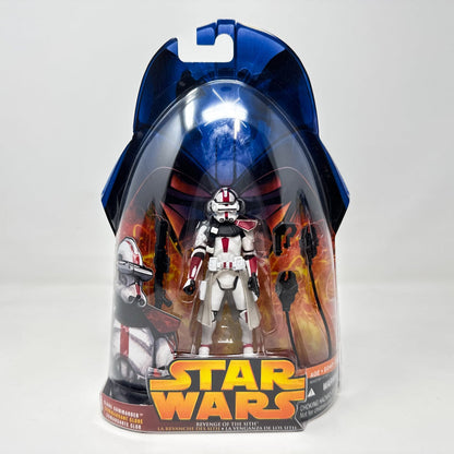 Vintage Hasbro Star Wars Mid MOC Clone Commander (Battle Gear) #33 - Hasbro ROTS 2005