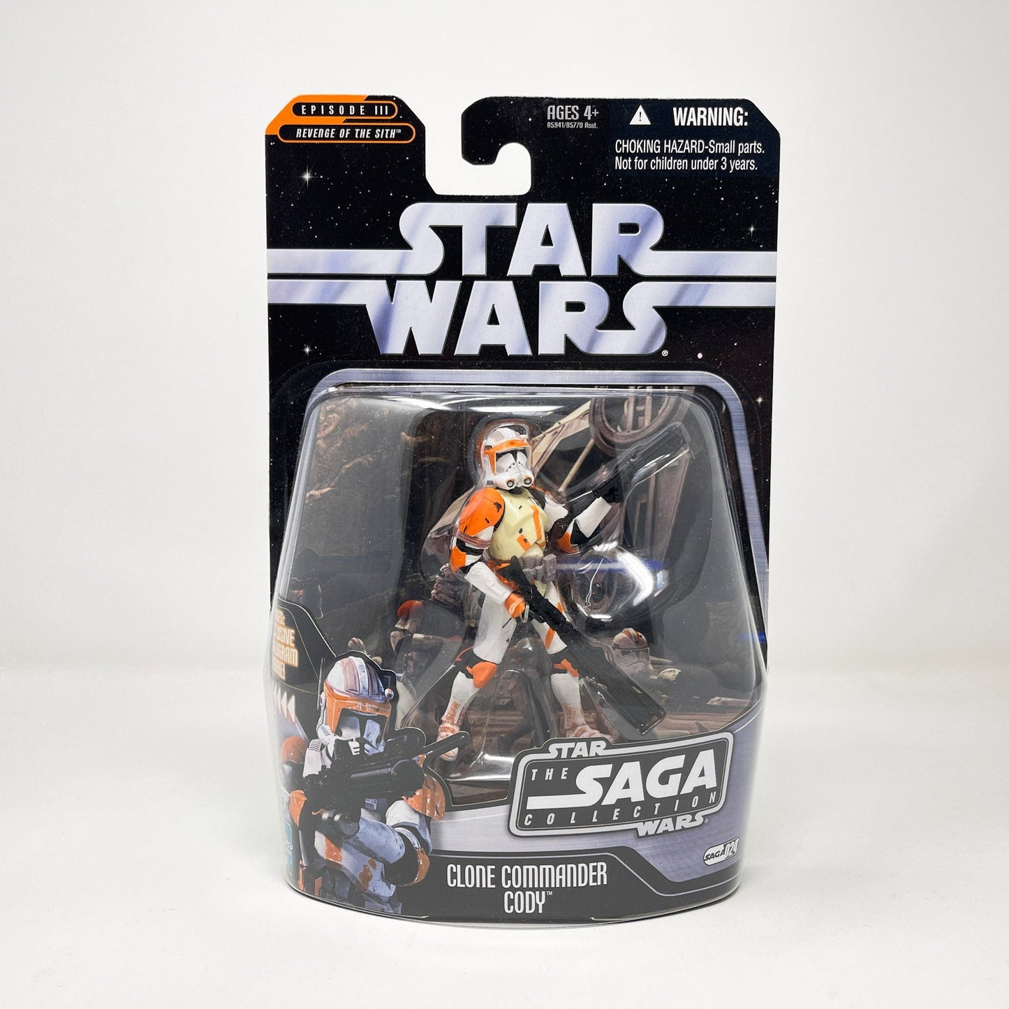 Vintage Hasbro Star Wars Mid MOC Clone Commander Cody (2006) - Hasbro Star Wars 3.75" Saga #24 figure