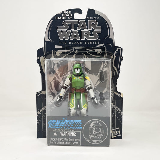 Vintage Hasbro Star Wars Mid MOC Clone Commander Doom (Blue Line) #13 - Hasbro 2014 3.75" Black Series Star Wars Action Figure