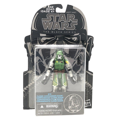 Vintage Hasbro Star Wars Mid MOC Clone Commander Doom (Blue Line) #13 - Hasbro 2014 3.75" Black Series Star Wars Action Figure