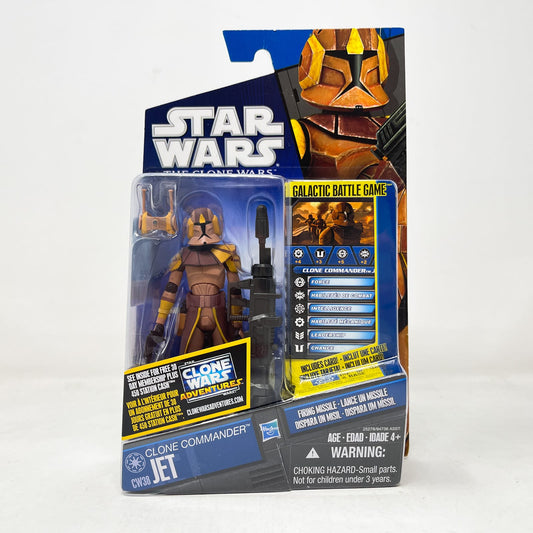 Vintage Hasbro Star Wars Mid MOC Clone Commander Jet CW38 - Hasbro Clone Wars 2010