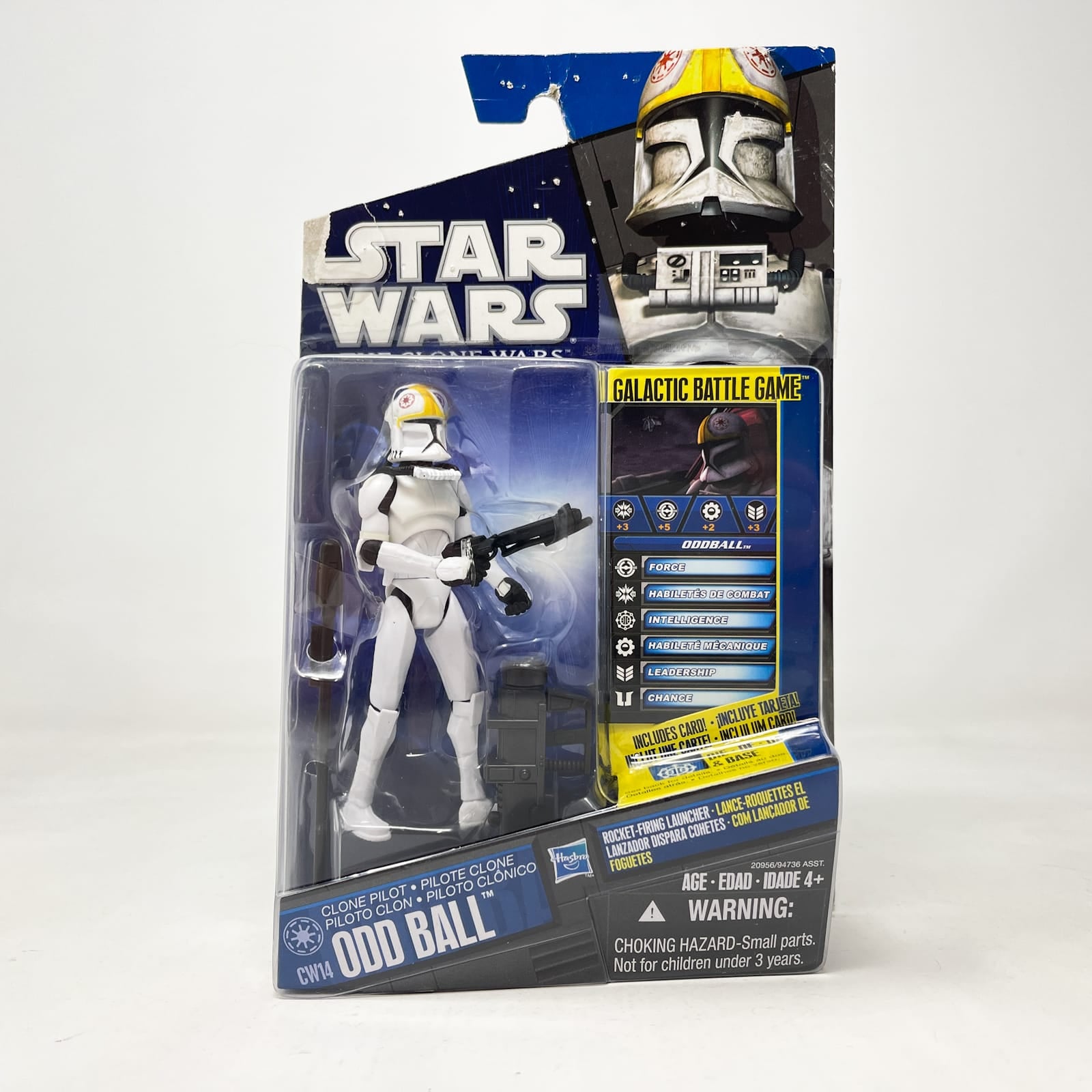 Vintage Hasbro Star Wars Mid MOC Clone Pilot Odd Ball CW14 - Hasbro The Clone Wars (2010)