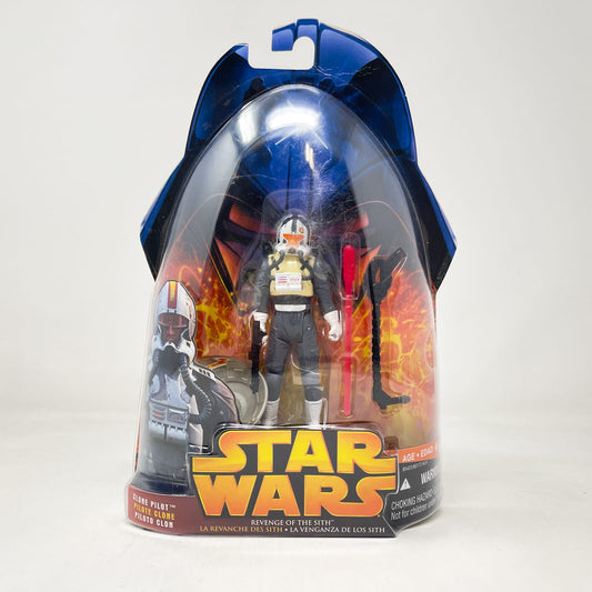 Vintage Hasbro Star Wars Mid MOC Clone Pilot (Standard Version) #34 - Hasbro ROTS 2005