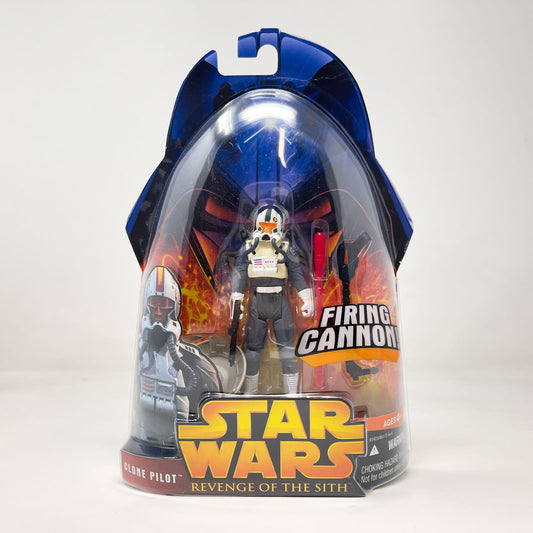 Vintage Hasbro Star Wars Mid MOC Clone Pilot (Standard Version) #34 - Hasbro ROTS 2005