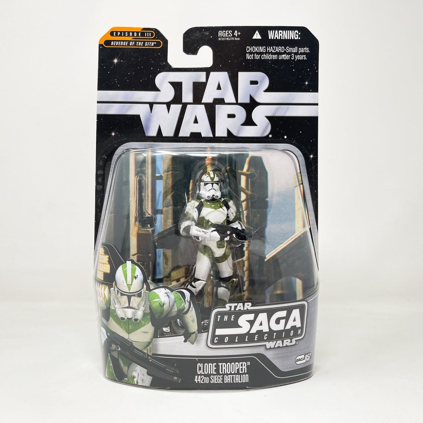 Vintage Hasbro Star Wars Mid MOC Clone Trooper (442nd Siege Battalion) #57 - Hasbro Saga Collection (2007)