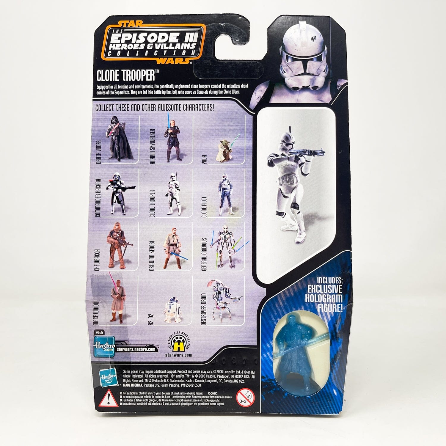 Vintage Hasbro Star Wars Mid MOC Clone Trooper #5 of 12 - Hasbro Saga Collection (2007)