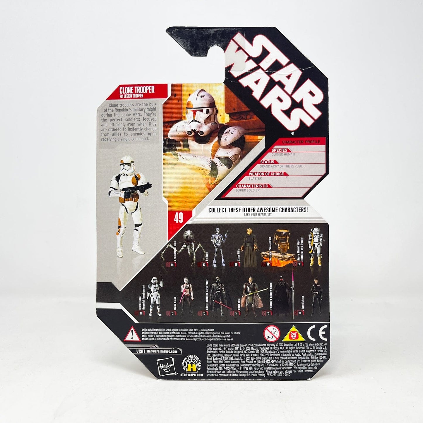 Vintage Hasbro Star Wars Mid MOC Clone Trooper 7th Legion #49 - Hasbro 30th Anniversary Collection