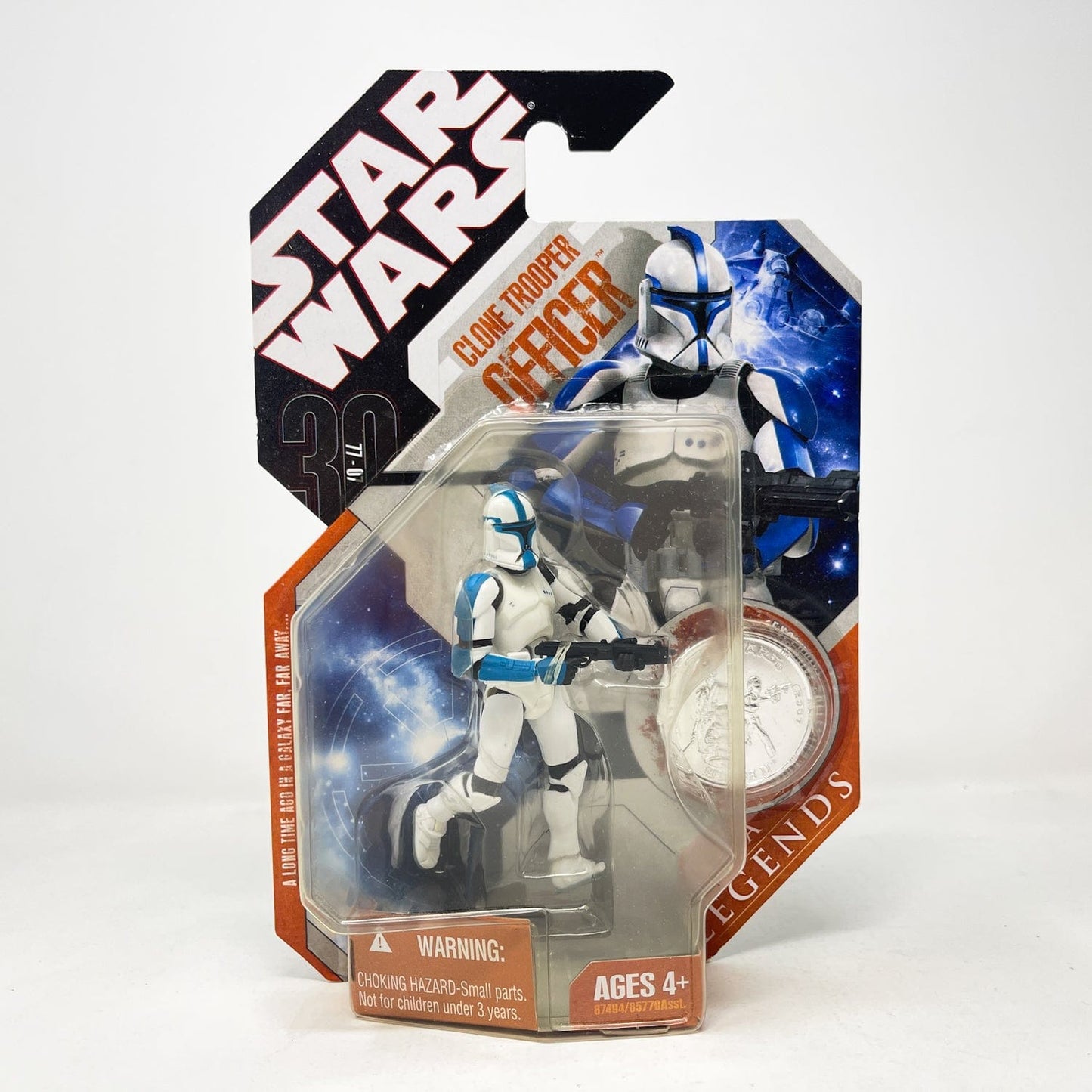 Vintage Hasbro Star Wars Mid MOC Clone Trooper Officer (Blue) - Hasbro 30th Anniversary Collection
