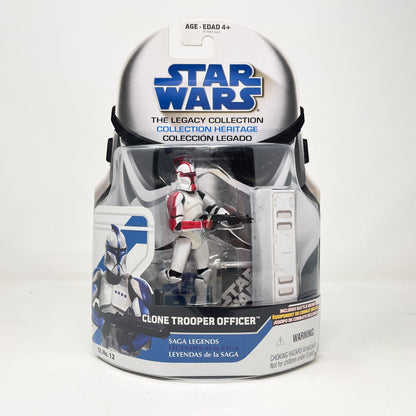 Vintage Hasbro Star Wars Mid MOC Clone Trooper Officer RED (Captain) SL 12 - Hasbro Legacy Collection (2008)