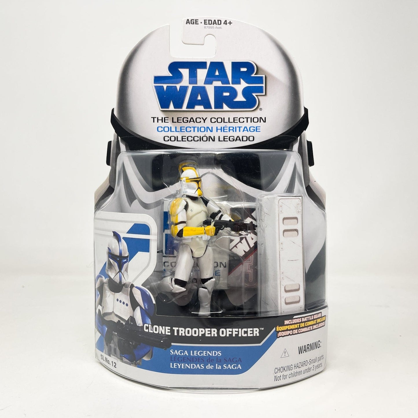 Vintage Hasbro Star Wars Mid MOC Clone Trooper Officer YELLOW (Commander) SL 12 - Hasbro Legacy Collection (2008)