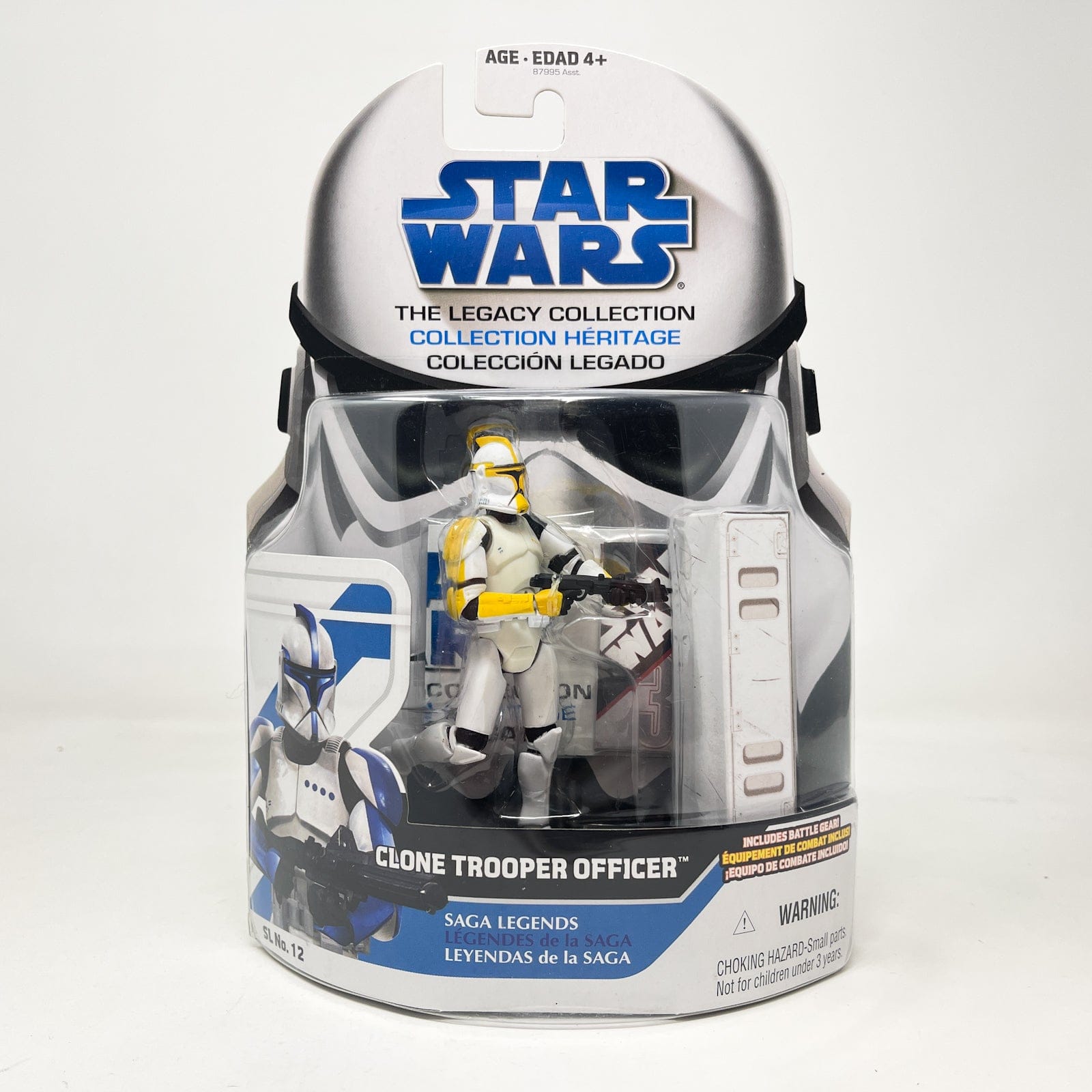 Vintage Hasbro Star Wars Mid MOC Clone Trooper Officer YELLOW (Commander) SL 12 - Hasbro Legacy Collection (2008)