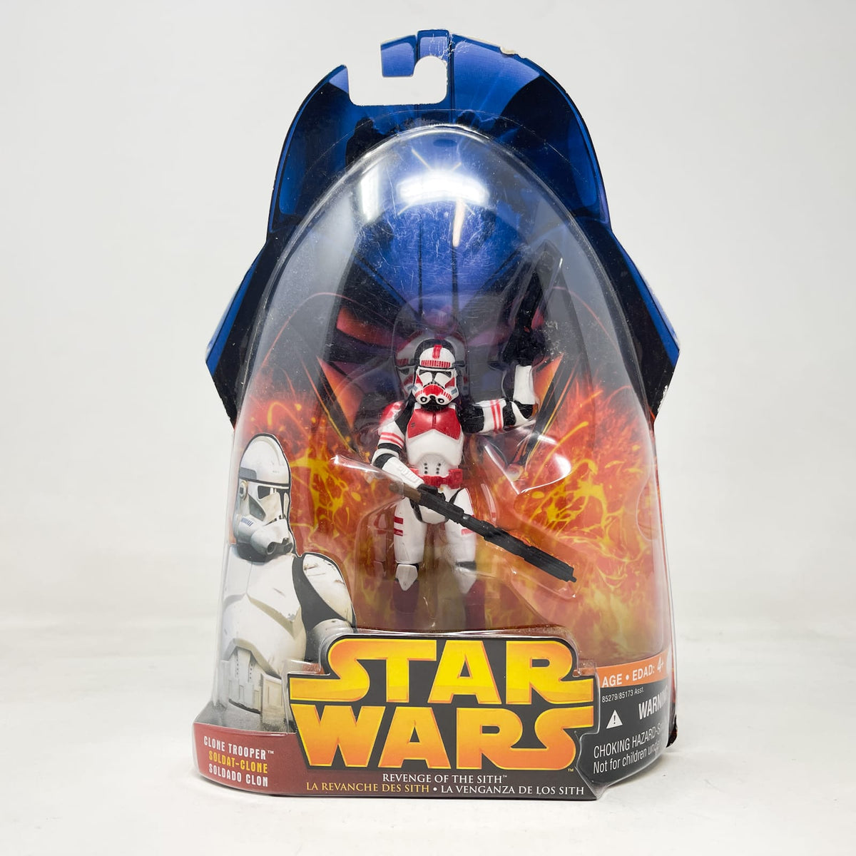 Vintage Hasbro Star Wars Mid MOC Clone Trooper (Red Shock Trooper) #06 - Hasbro ROTS 2005