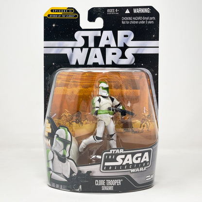 Vintage Hasbro Star Wars Mid MOC Clone Trooper Sergeant #60 - Hasbro Saga Collection (2007)