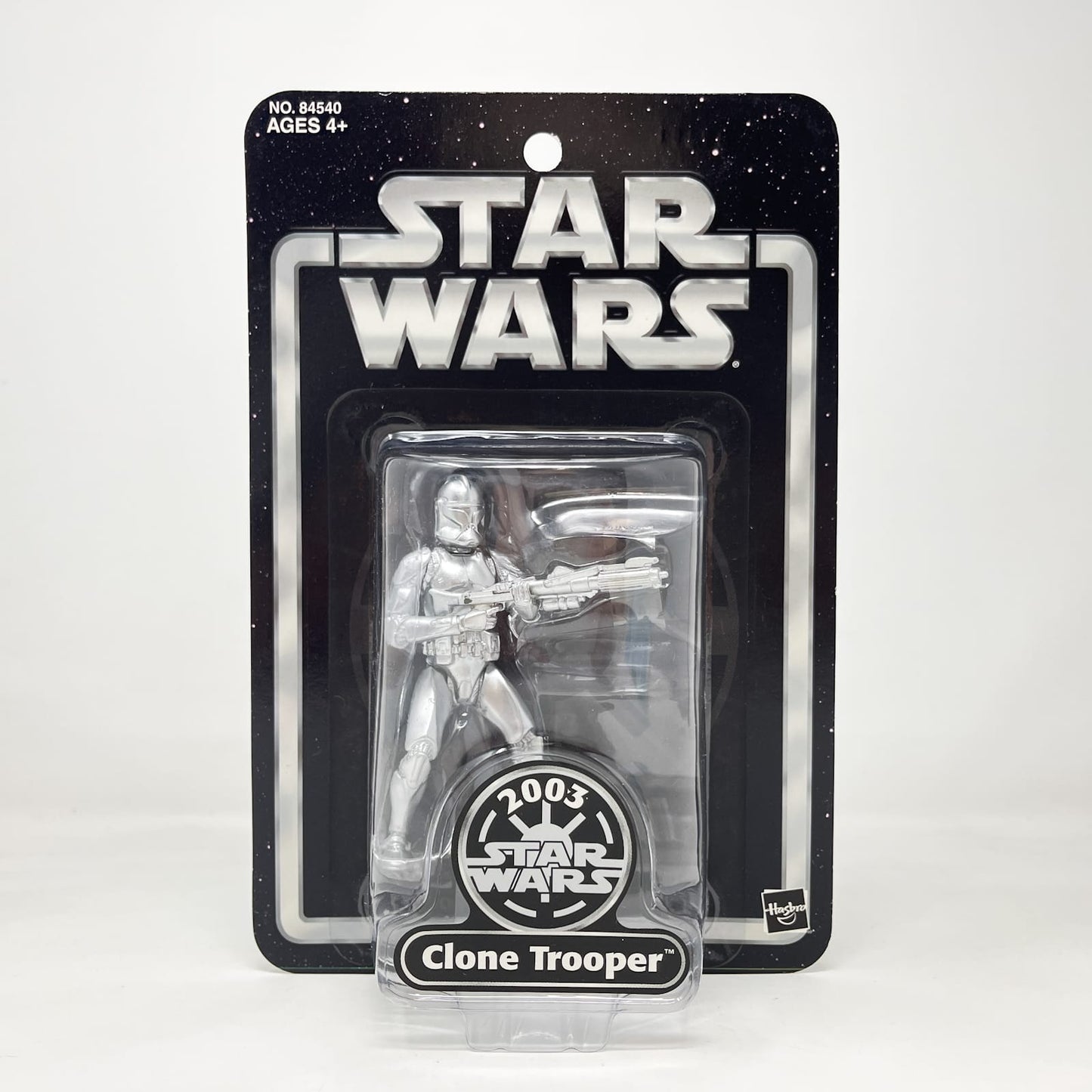 Vintage Hasbro Star Wars Mid MOC Clone Trooper (Silver Edition) Exclusive - Hasbro Original Trilogy Collection (2003)