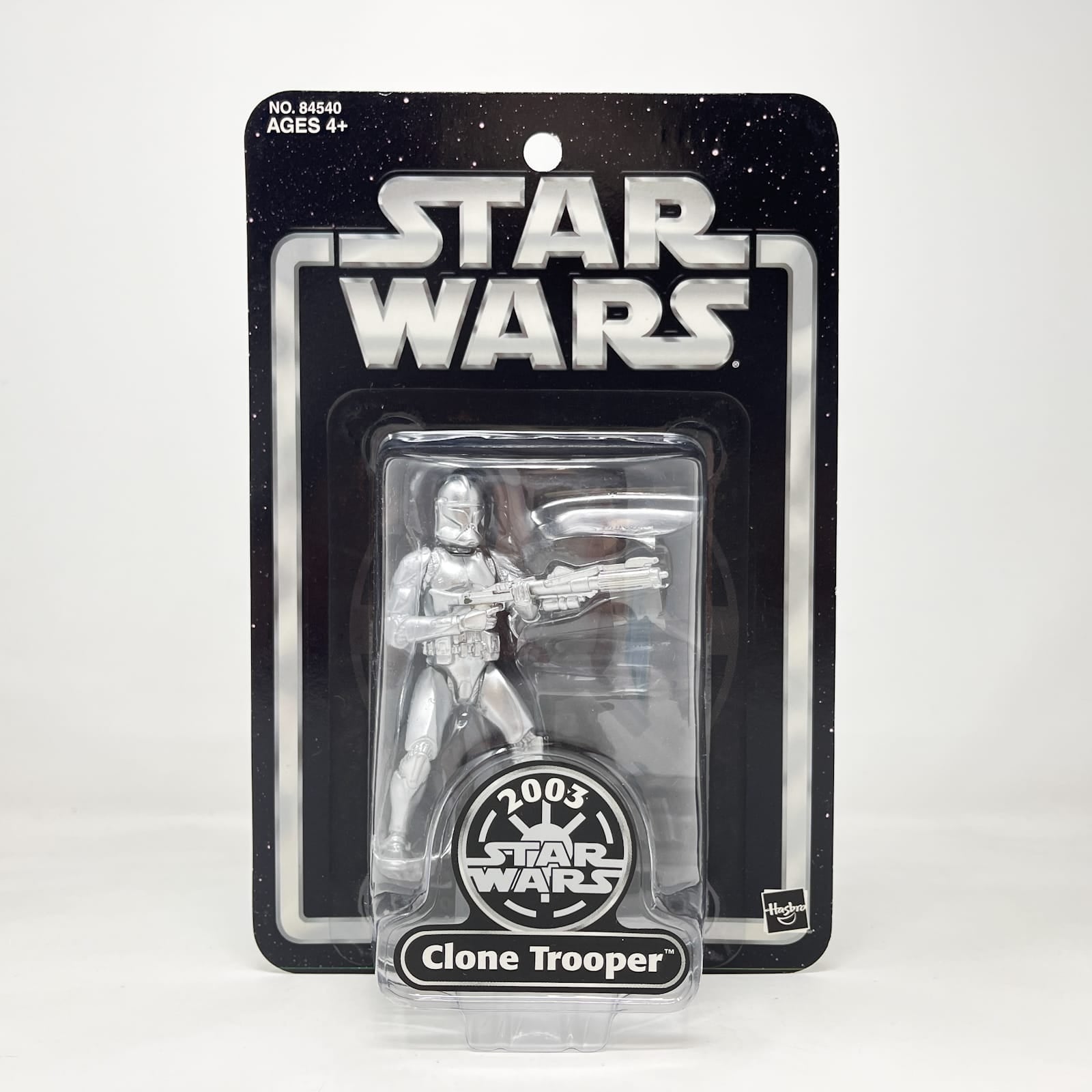 Vintage Hasbro Star Wars Mid MOC Clone Trooper (Silver Edition) Exclusive - Hasbro Original Trilogy Collection (2003)